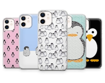 Penguin Phone Cover, Animal Phone Cover for iPhone 16, 15, 14, 13, 12 Pro Max, Samsung S25, S24 Fe, S23, S22, Galaxy A56, Google Pixel 9A