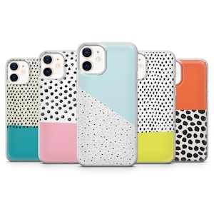 Polka Dot Phone Case, Abstract Phone Case for iPhone 16, 15, 14, 13, 12 Pro Max, Samsung S25, S24 Fe, S23, S22, Galaxy A56, Google Pixel 9A