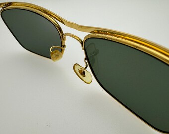 RayBan Vintage B&L製 OLYMPIAN 1DX 4 3/4 Vintage RAY-BAN B&L Olympian 4 3/4 Black Gold Sunglasses USA