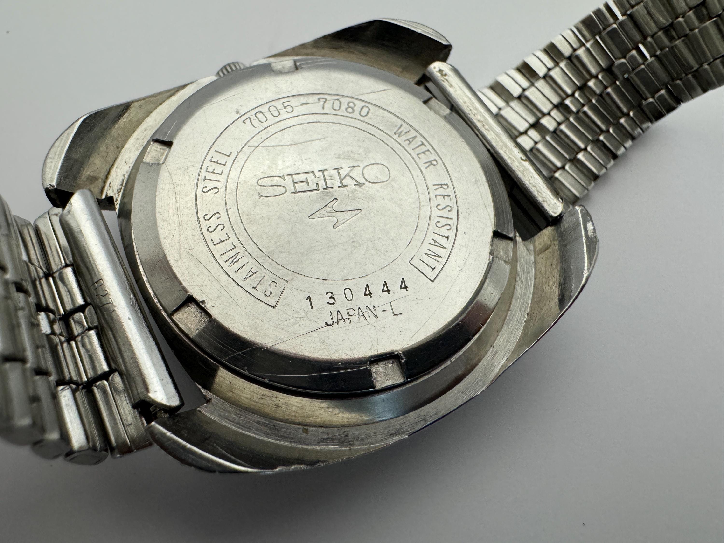 Seiko Automatic Watch for Men 7005-7080 Two Tone Blue Dial - Etsy