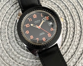 Yema Paris 40m Quartz T2 012 1 - Vintage Diving Watch  display picture 1
