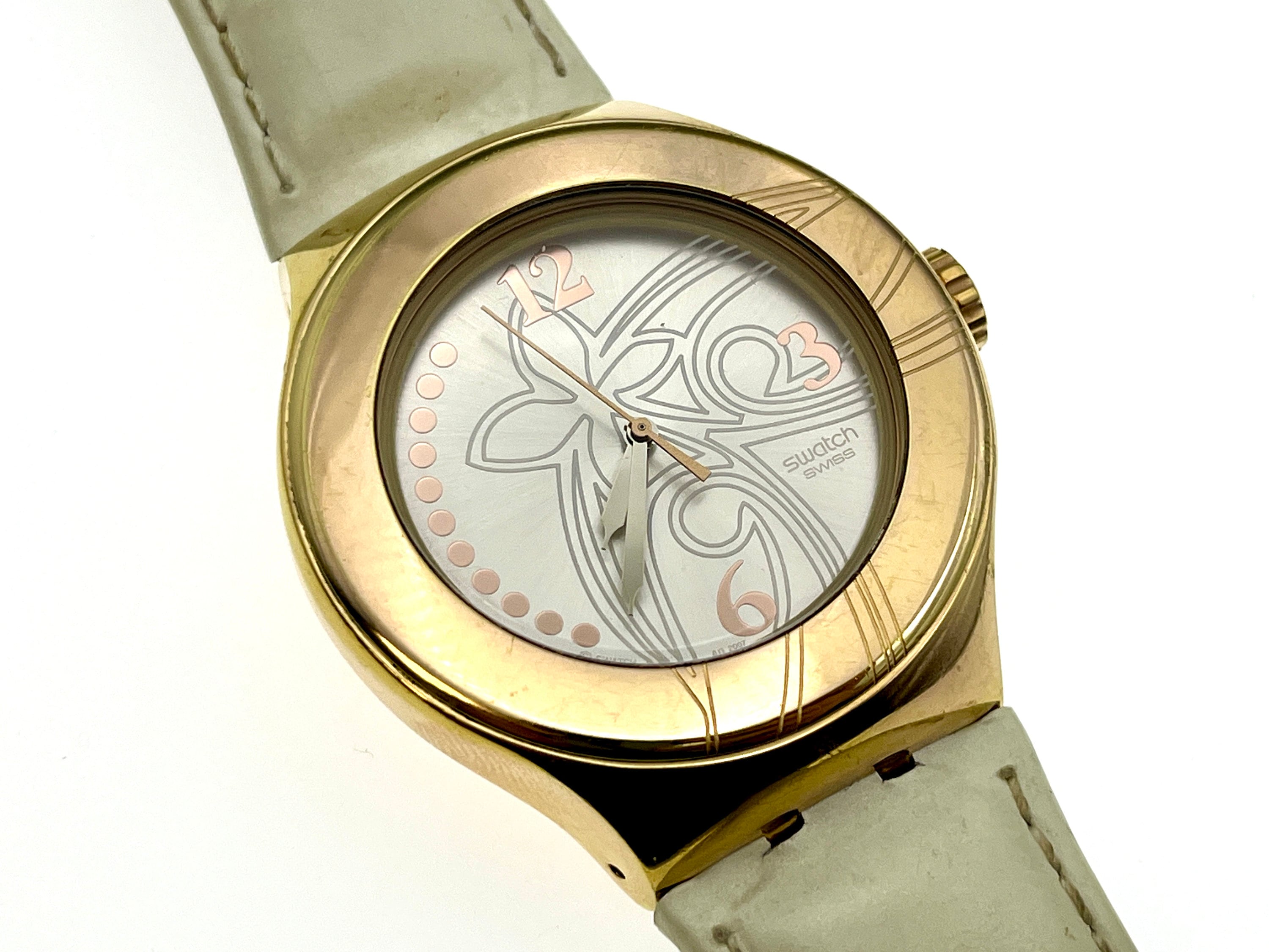Swatch irony gold watch deals