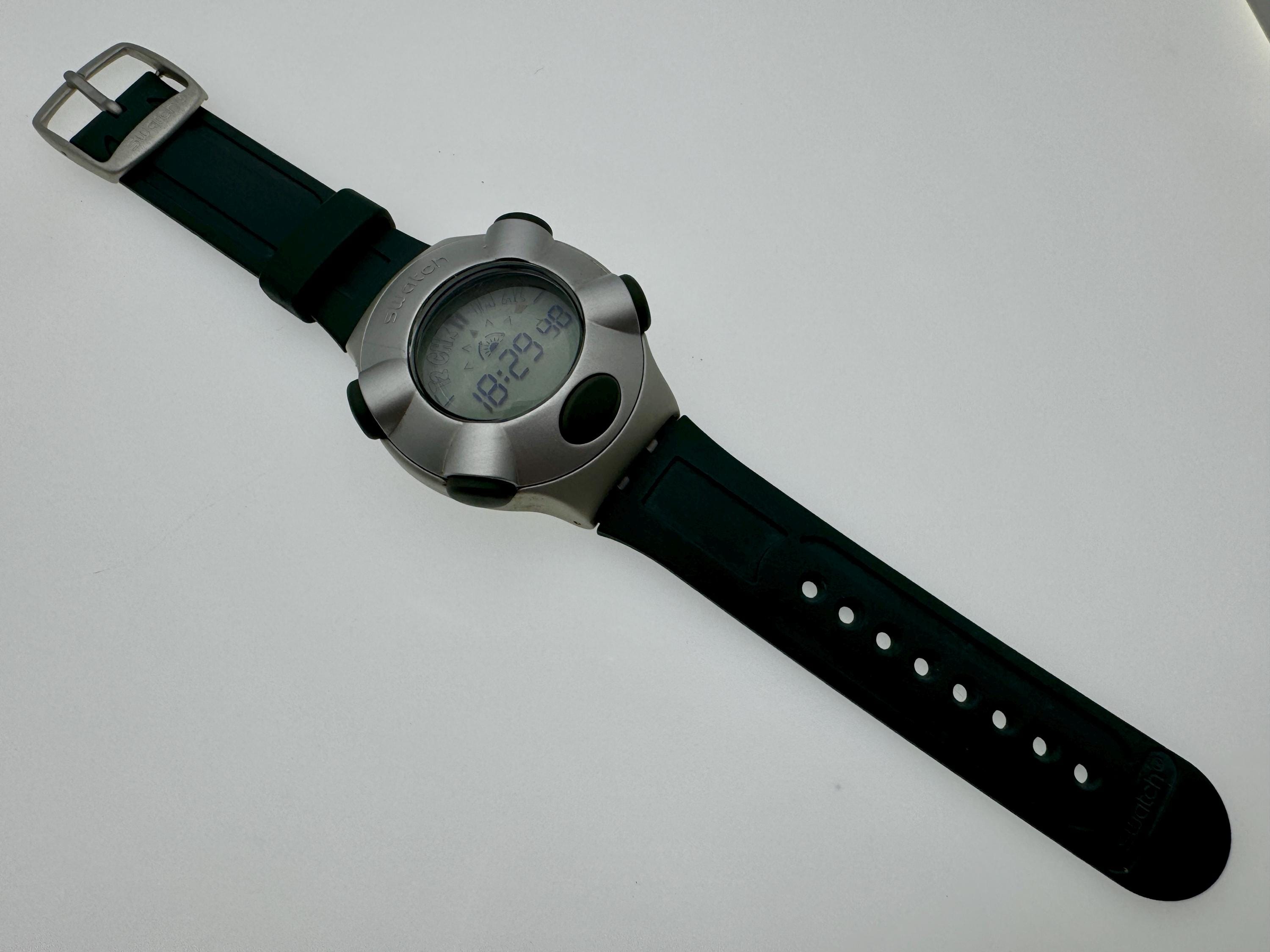 Vintage Swatch .beat Aluminum Digital Watch, 1990s, Green - Etsy