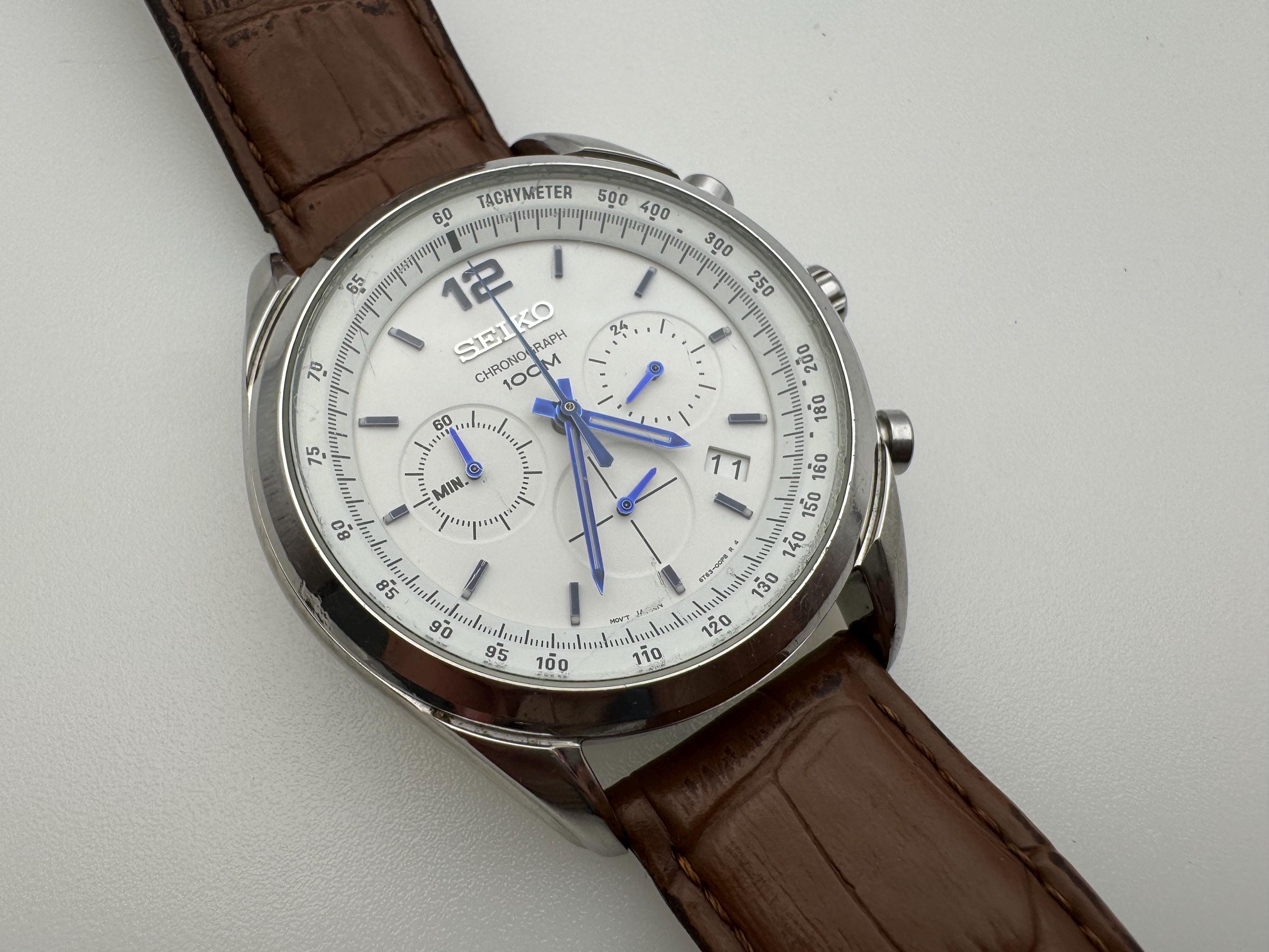 Seiko Chronograph 100 M - Etsy UK