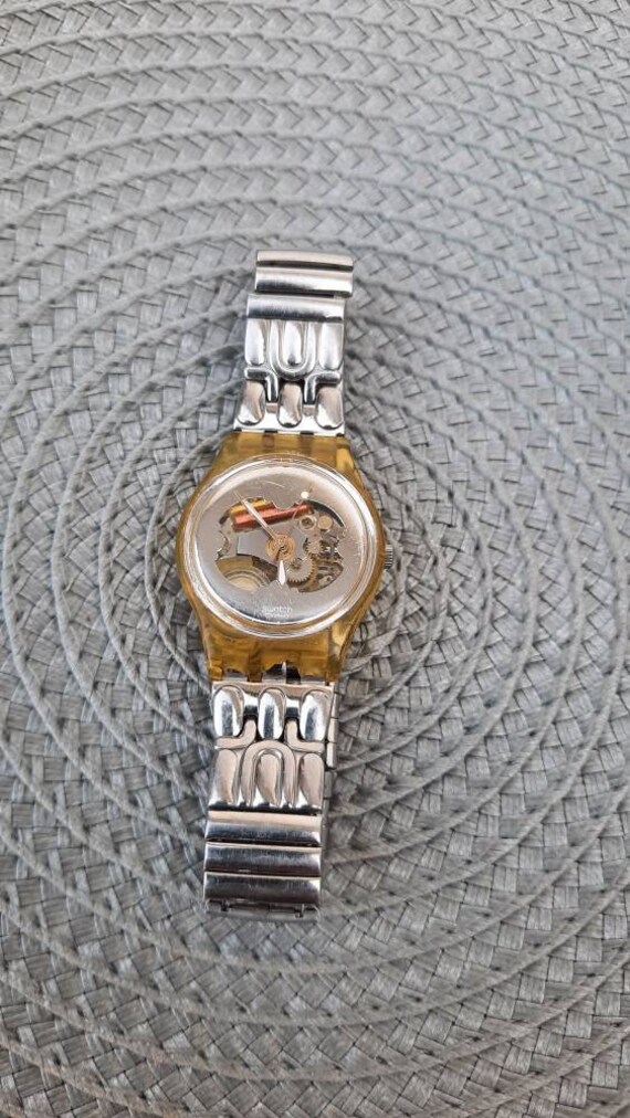 Vintage Women Swatch - AG 1998 - SKELETON / METALIC Swatch 