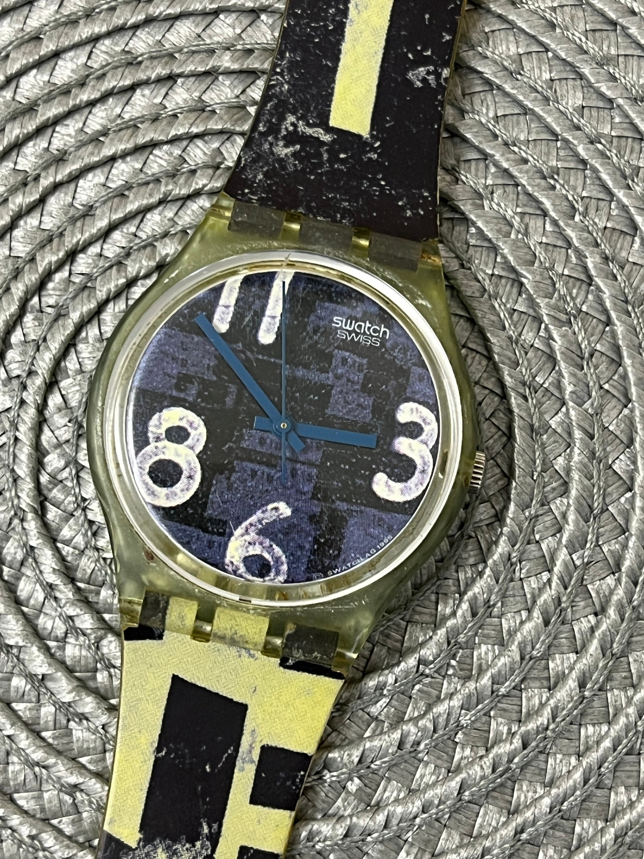 pop swatch ポップスウォッシ 1989 ビンテージ 腕時計(クォーツ) Pop Swatch Watch Quartz 1989 Rare Vintage Polar Pow PWBK103
