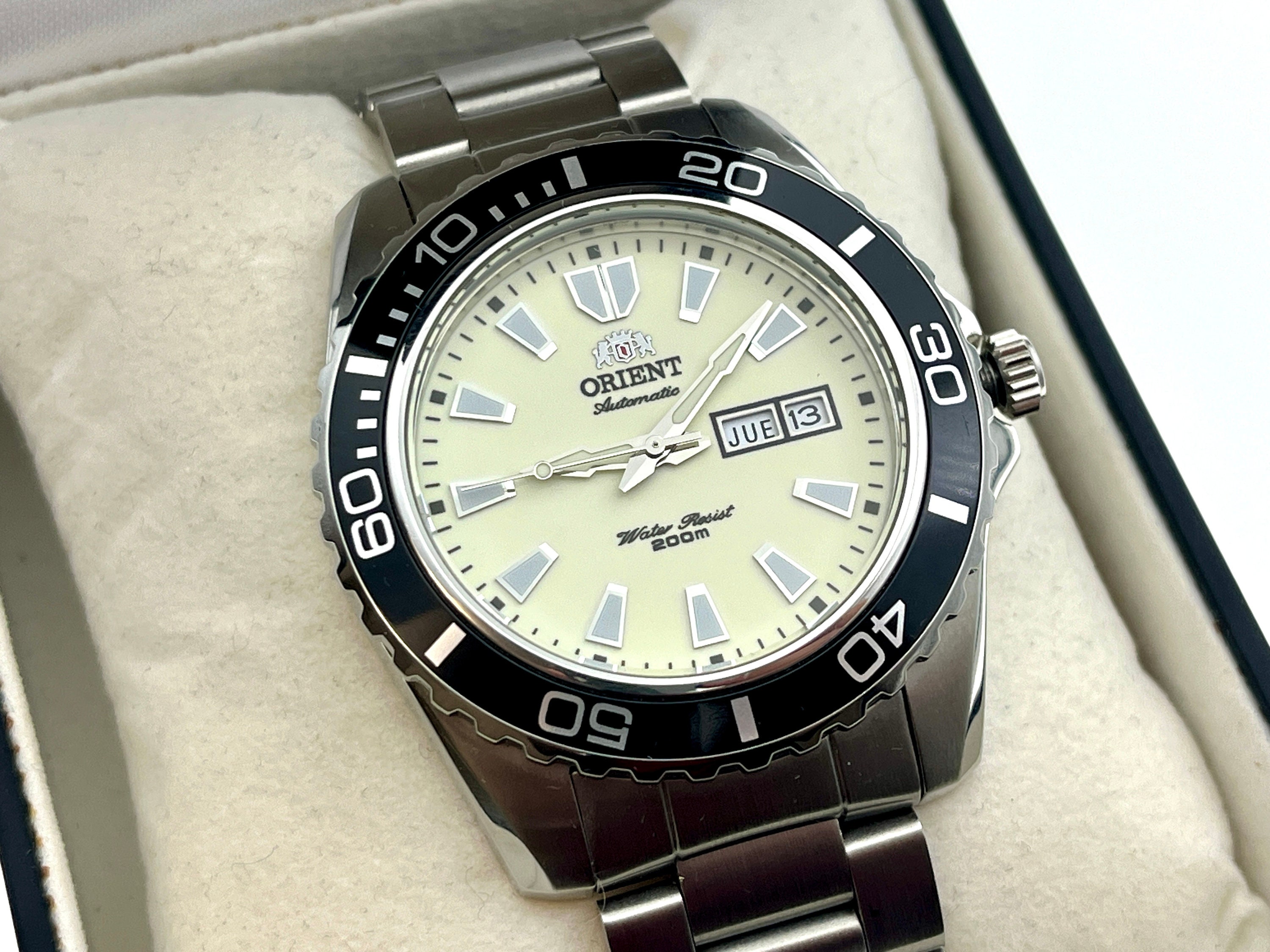 Orient Mako XL Luminous EM75 Epson Diver Men's Watch Stainless