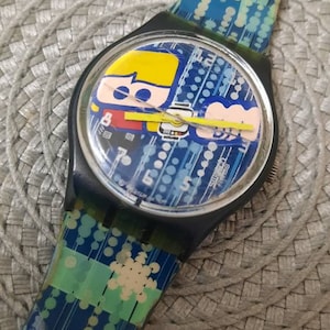 Swatch Watch Chronograph SCJ101 grand Prix 1991 Vintage