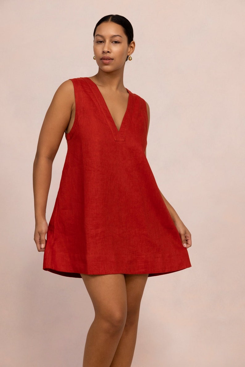 Shay Mini Dress Mini Linen Dress Linen Shift Dress Shirt Etsy