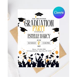 Modelo de convite para festa de formatura: turma de 2025 (download digital)