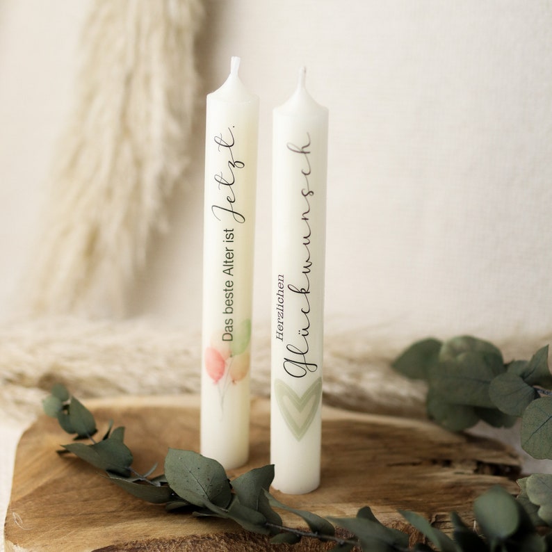 Geburtstag Stabkerzen mit Spruch bedruckte Kerzen Etsy.de