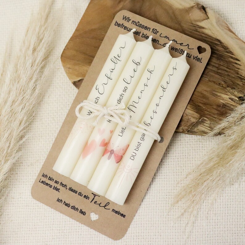Freundin Stabkerzen mit Spruch bedruckte Kerzen Geschenk Etsy