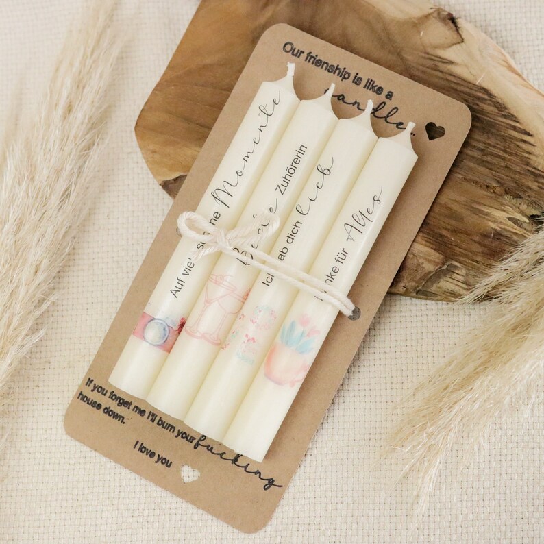 Freundin Stabkerzen mit Spruch bedruckte Kerzen Geschenk Etsy