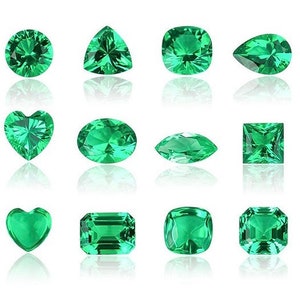 Exquisite Vivid Green Colombian Emerald Gemstones - Customizable in Size, Faceted Cut, and Jewelry Creations (GRC Certified)best gift.