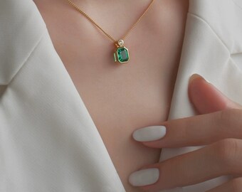 1.2 CT Top-Quality Colombian Emerald Necklace | Elegant Gift for Her