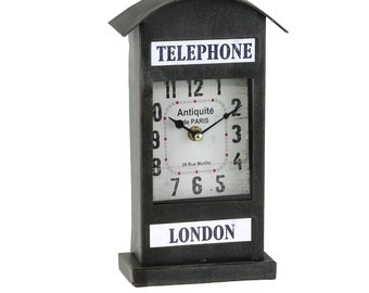 Retro sheet metal model London clock 13/26/6 cm