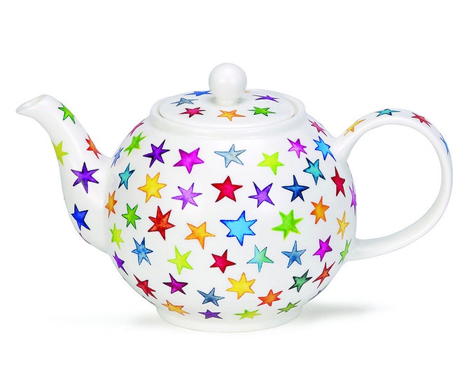 Dunoon teapot in different variants Starburst/Warm Hearts/Blobs/Klimt the kiss finest porcelain with 0.75l capacity