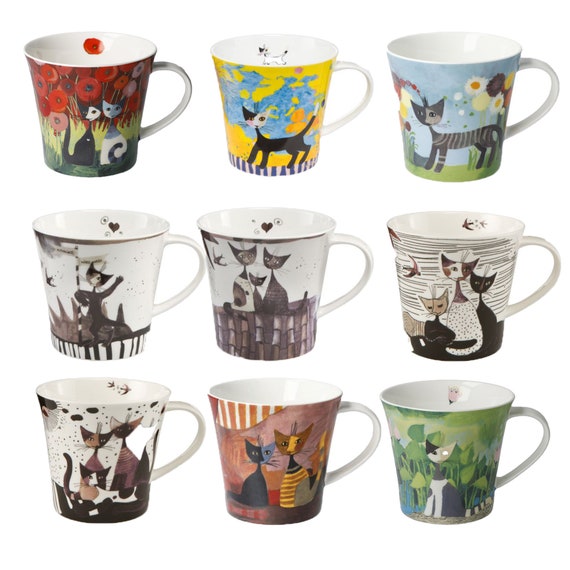 Goebel Mugs Wachtmeister - Rosina and Warmth Sunshine of Different Motifs. and the Cats Great Gift Etsy Give in Colors Joy