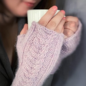 Snuggle Fingerless Gloves - PDF Knitting Pattern