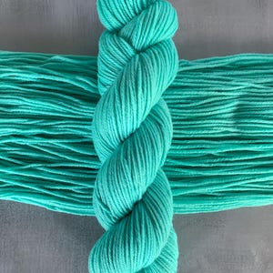 Hand Dyed Yarn Tonal - Blue Skye - Ready to Ship Worsted Weight