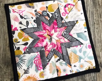 Square Folded Star Potholder Pattern -PDF