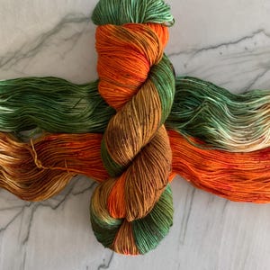 Hand Dyed Yarn Variegated - Fall Garland - Dyed to Order - Sock, Sport, DK, Worsted Weight