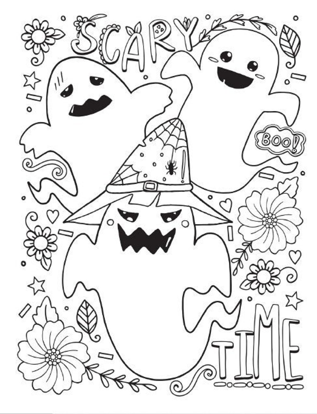 Halloween Coloring Pages and Activites - Etsy
