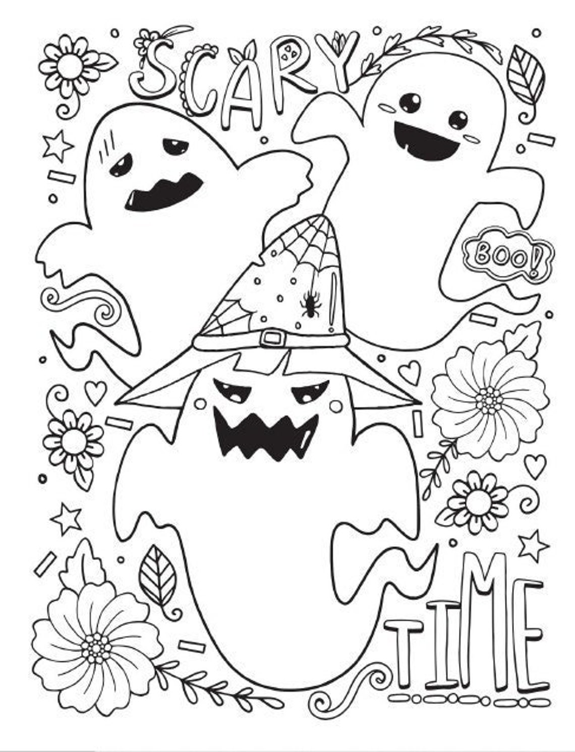Halloween Coloring Pages and Activites - Etsy
