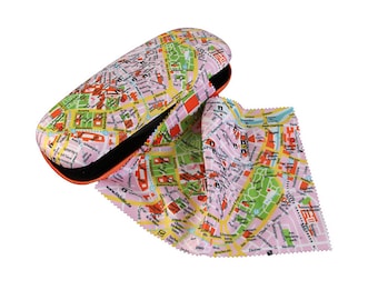 Estuche para gafas Mapa de la ciudad de Viena Estuche rígido Snapbox