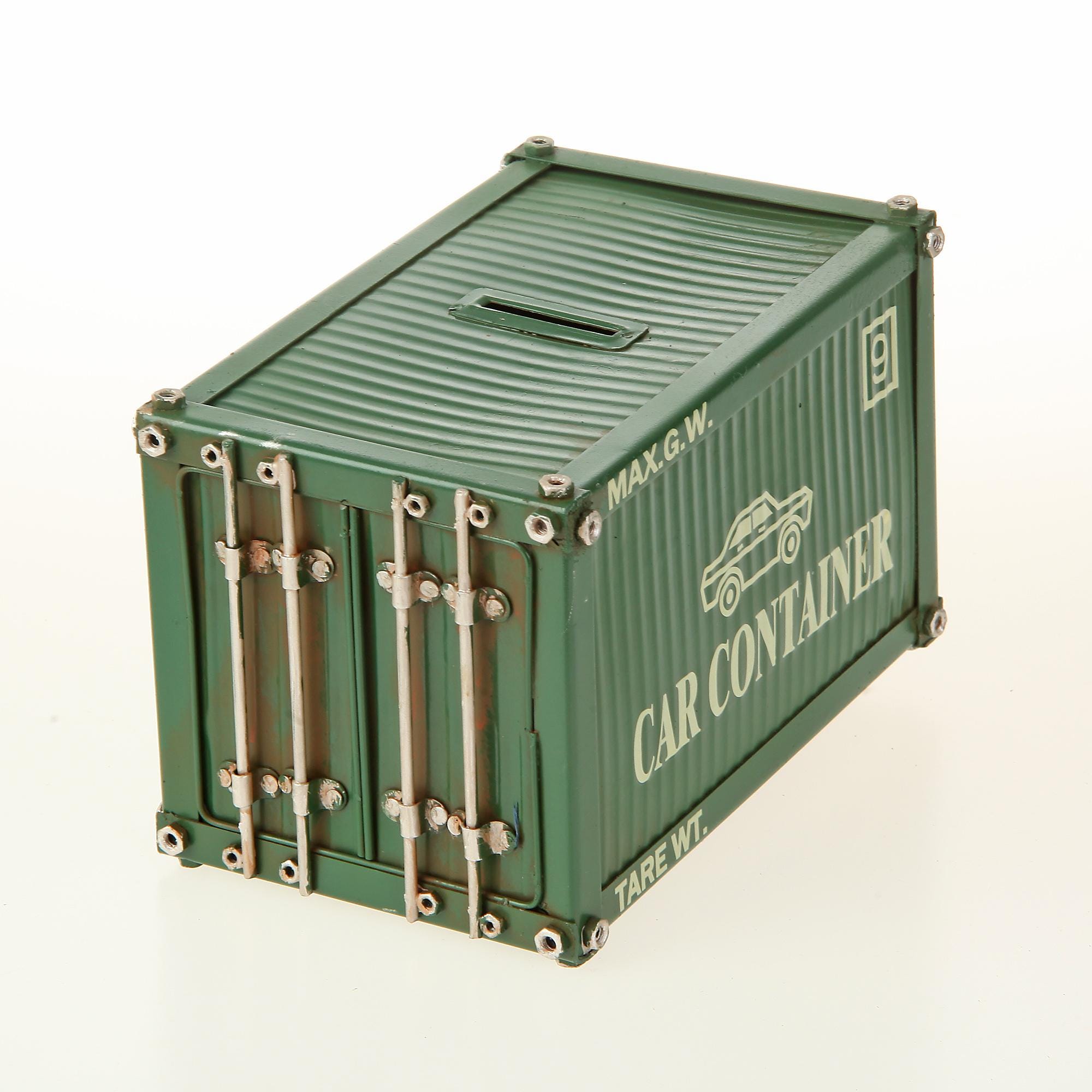Money Box Container Car Container Tin Model Green 21/14/14 - Etsy