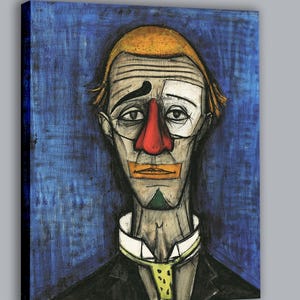 Leinwandbild auf Holzrahmen  The Clown von Bernard Buffet