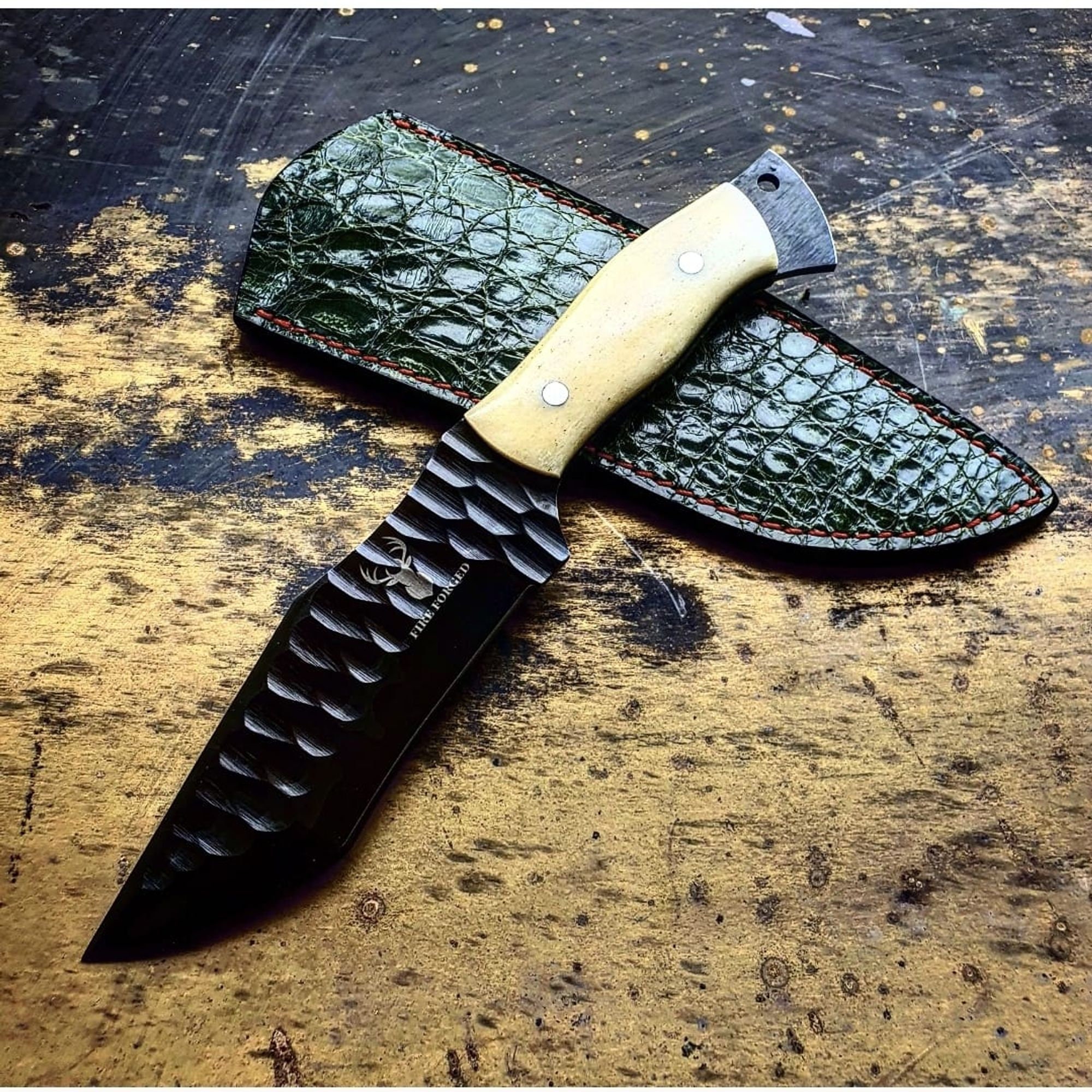 Custom Handmade Knife King's Fancy D2 Tool Steel Hunting Cleaver Knife