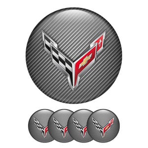 Chevrolet Epoxy Emblem Set of 4 x All sizes Domed Silicone Stickers 3D Print Logo for Wheel Center Cap, Laptop, Car interior, Door, Mirror