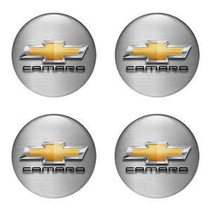 Chevrolet Epoxy Emblem Set of 4 x All sizes Domed Silicone Stickers 3D Print Logo for Wheel Center Cap, Laptop, Car interior, Door, Mirror