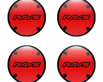 Rays Racing Epoxy Emblem Set, Domed Silicone 3D Stickers