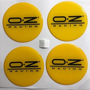 OZ Racing Epoxy Emblem Set of 4 x All sizes Domed Silicone Stickers 3D Print Logo for Wheel Center Cap, Laptop, Car interior, Door, Mirror