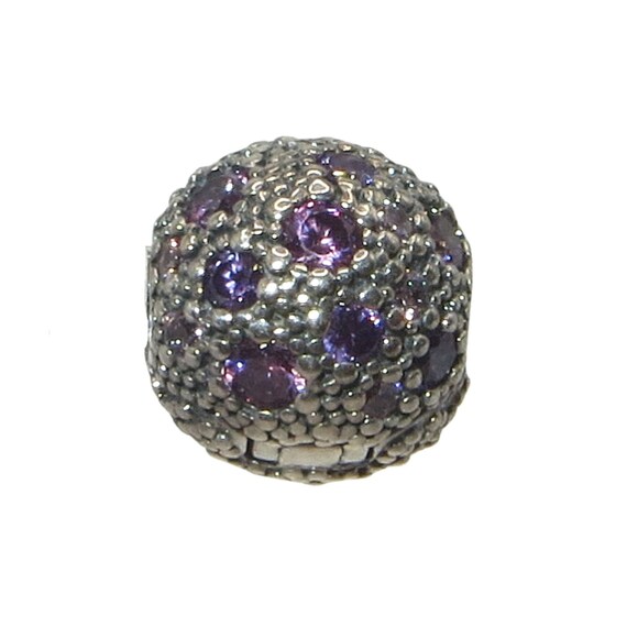 Pandora Cosmic Stars Fancy Purple CZ and Sterling Silver Clip - Etsy