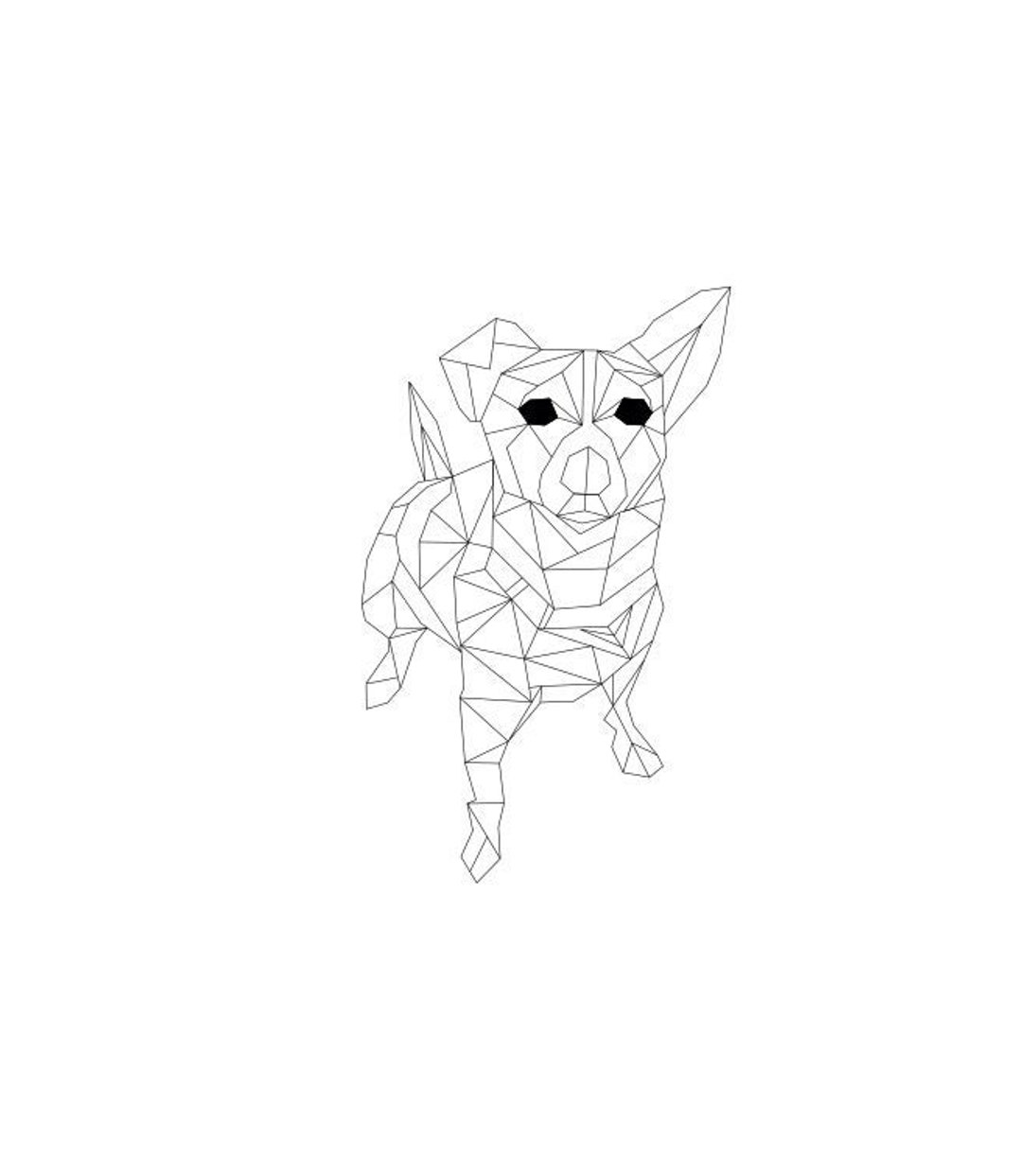 Geometric Dog Instant Digital Download PNG SVG Files - Etsy
