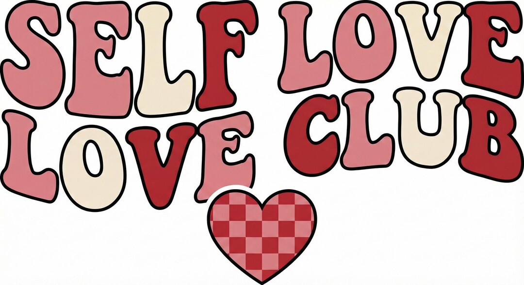 Retro Self Love Club SVG | Groovy Heart Cut File for Cricut - Etsy