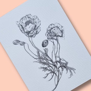 Wilde bloemen en blad pentekening, pentekening botânico, impressão botânica minimalista, impressões minimalistas Botanische Lijnkunst
