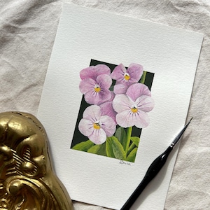 Stiefmütterchen I Original Gemälde I Naturbild I Wanddekor