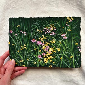 Blumen I Original Gouache Malerei I Naturbild I Wanddekor