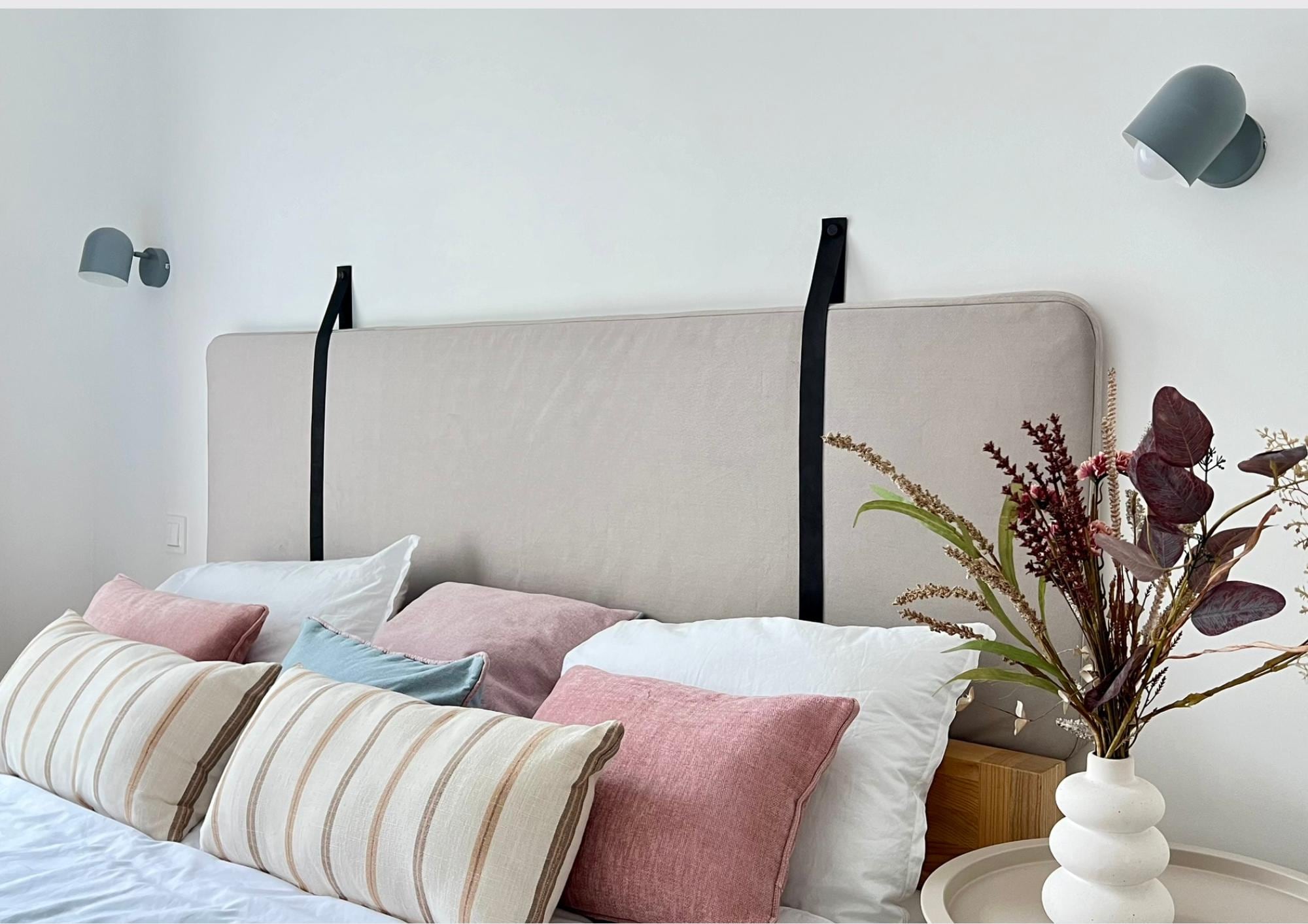 Cuscino Testiera Letto 150cm - Supporto Lombare Per Lettura E Relax - Grigio Scuro In Cotone - Foto 2