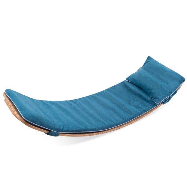 Ensemble Chill de GAKKER, Ensemble matelas (tapis, pont) et oreiller pour planche d'équilibre, 100% Made in EU, Couleur : Turquoise, coussin wobbel