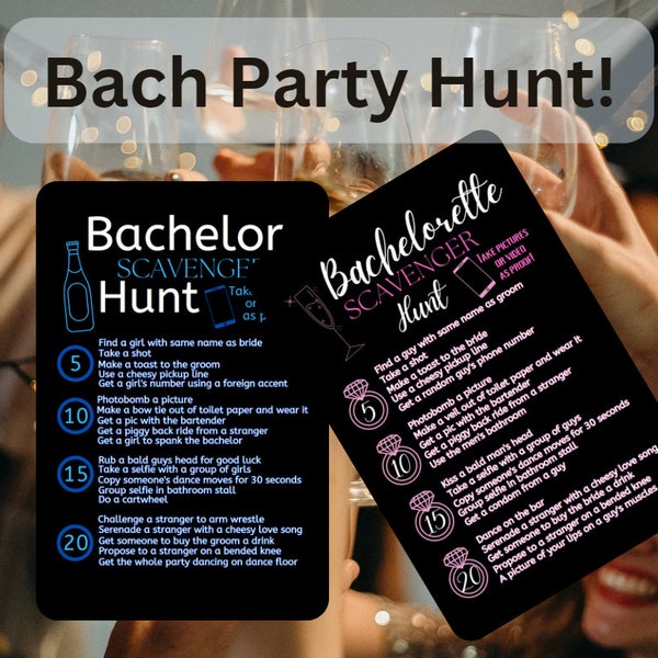 Editable Bachelor/ette Scavenger Hunt!