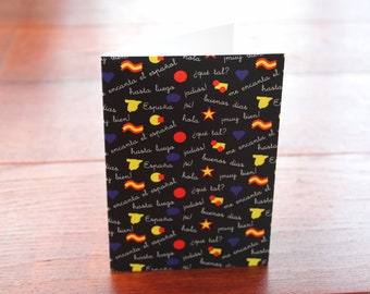 Spanish phrases greetings card or note card