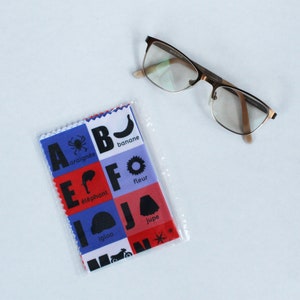 French alphabet Glasses cleaning cloth