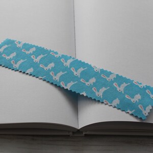 Rabbits fabric bookmark