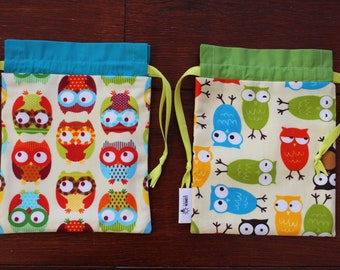 Owls drawstring bag