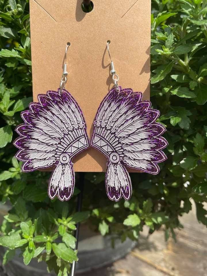 Purple Dress Earring - Etsy